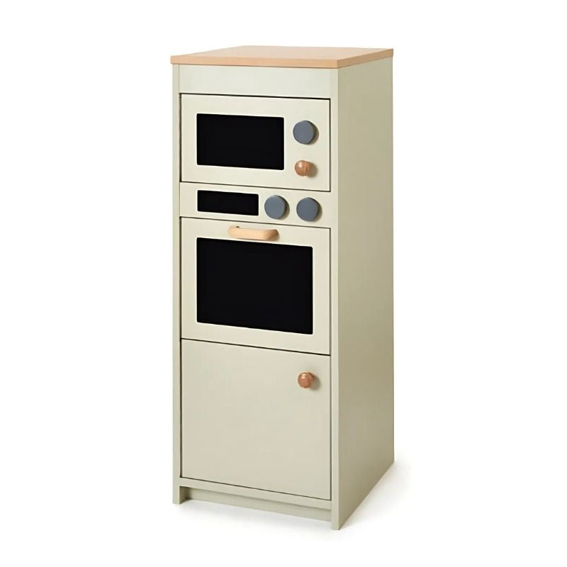 TTS Modern Living Oven and Microwave Unit in sage green, a realistic MDF role play kitchen for early years classrooms and home corners across North America