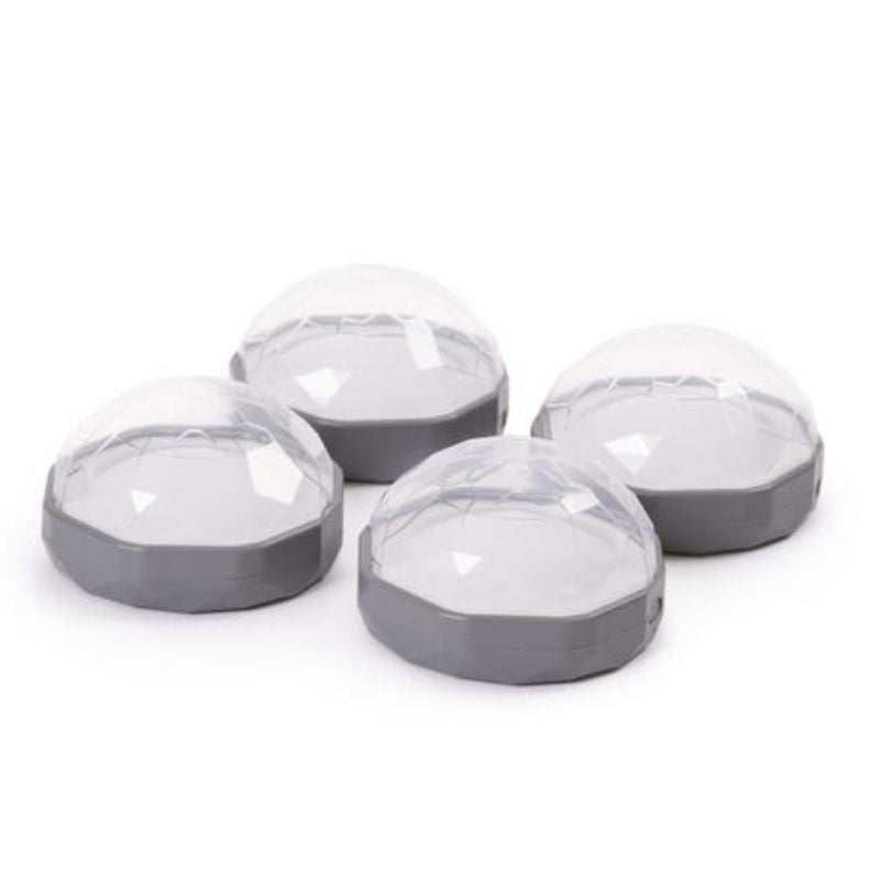 TTS Light Up Recordable Domes 4pk in a clean landscape product view with lights off, showing the transparent dome shape and compact sensory toy design