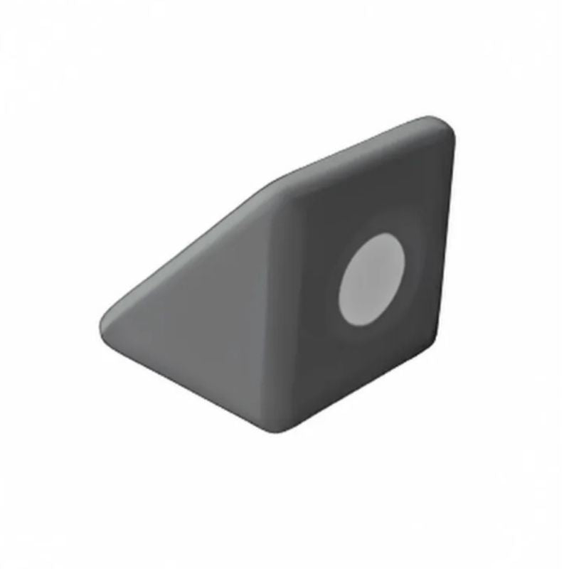 TUKI BIG Magnetic Foam Block grey triangle from the Builder 150 group set, showing the angled connection and structural rigidity the triangle introduces for roof forms and architectural complexity in the largest large-format BUILDER floor construction set