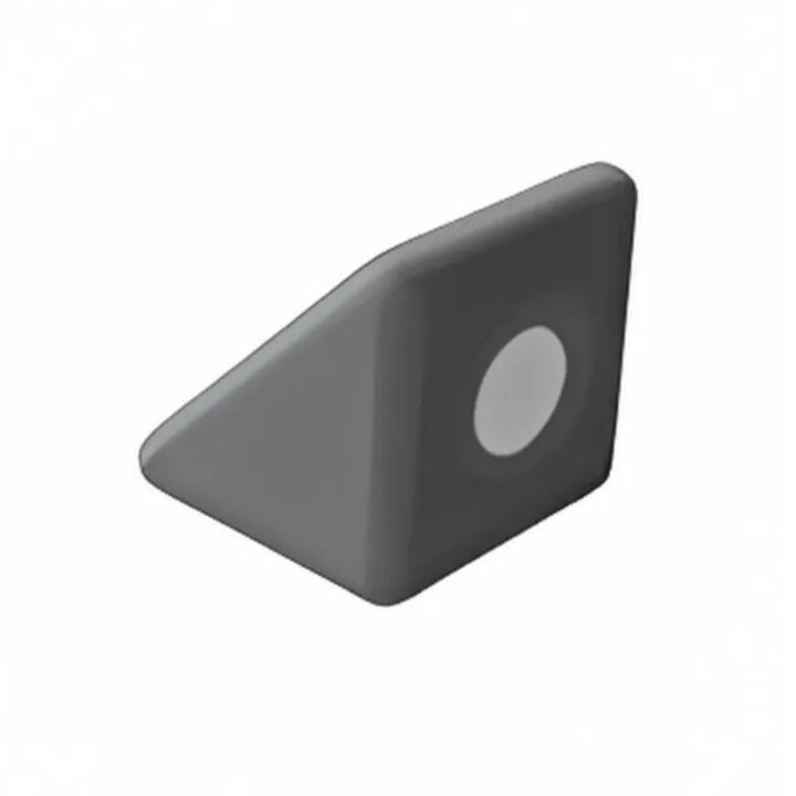 TUKI BIG Magnetic Foam Block grey triangle from the Builder 150 group set, showing the angled connection and structural rigidity the triangle introduces for roof forms and architectural complexity in the largest large-format BUILDER floor construction set