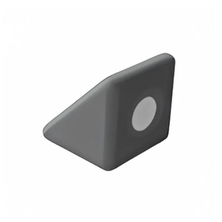 TUKI BIG Magnetic Foam Block grey triangle from the Builder 56 group set, showing the angled connection capability and structural rigidity that the triangle shape introduces for roof forms and architectural complexity in large-format 3-5 child floor construction