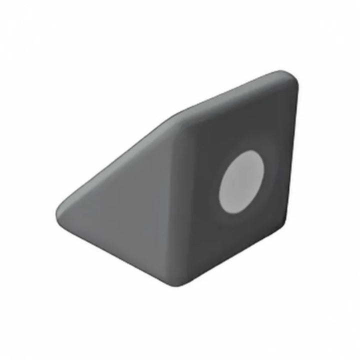 TUKI BIG Magnetic Foam Block grey triangle from the Builder 94 group set, showing the angled connection and structural rigidity the triangle introduces for roof forms and architectural complexity in large-format 5-8 child floor construction
