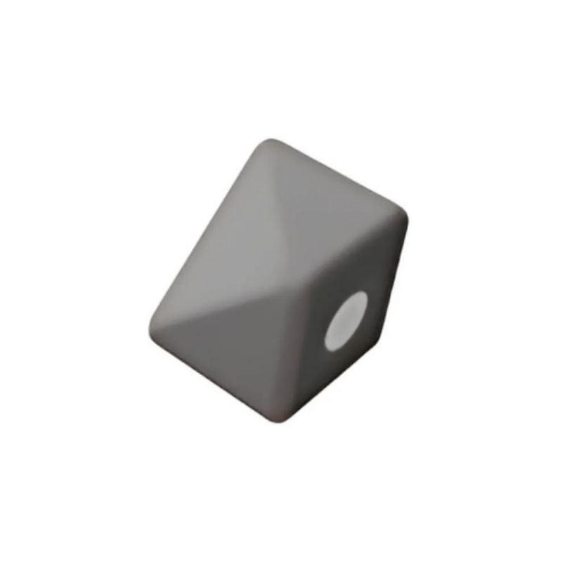 Grey cube from the TUKI Big Magnetic Foam Blocks Smart 340 set, highlighting soft closed-cell EVA foam construction and the uniform 10x10x10cm modular dimensions