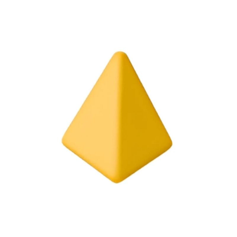 TUKI BIG Smart Magnetic Foam Block yellow pyramid from the Smart 160 institutional set - the defining SMART range shape not found in any BUILDER set - with approximately 40 pyramids in this set, the pyramid is the primary architectural design language of the Smart 160's construction vocabulary