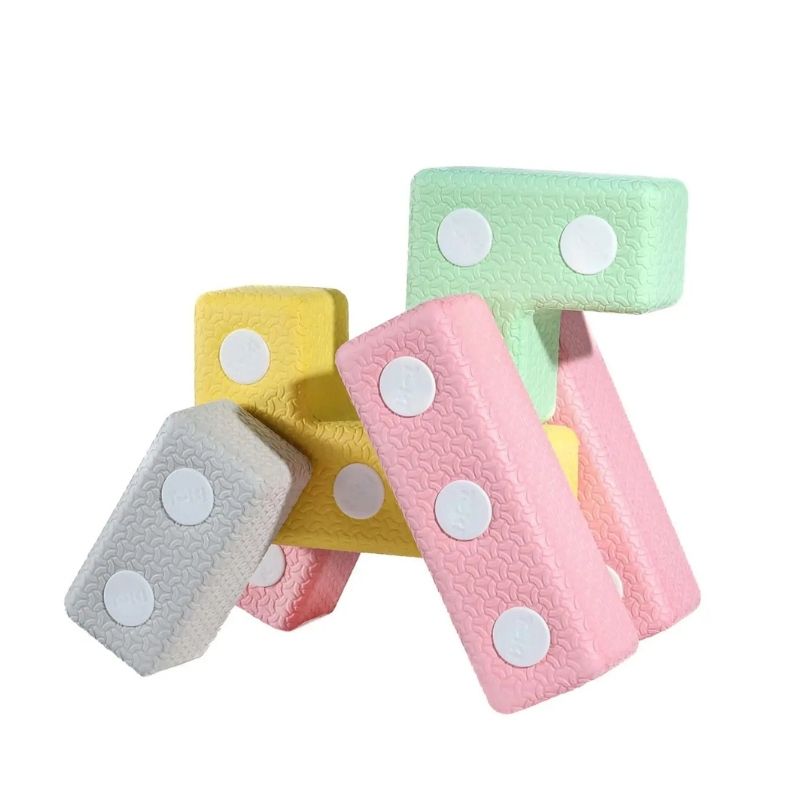 TUKI Regular Magnetic Blocks 48 Elements arranged into a dog figure, demonstrating the open-ended imaginative 3D construction enabled by the 7-shape neodymium magnetic foam block group set
