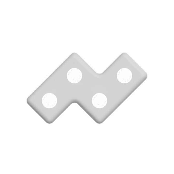 TUKI Regular Magnetic Foam Block grey Z-shape from the 48-element neodymium magnetic group construction set, showing the precision-dimensioned design that makes all 7 Regular TUKI shapes universally connectable