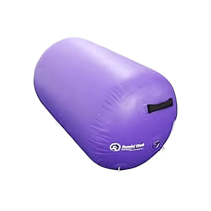 Tumbl Trak Air Barrel in Purple colourway showing the full cylindrical inflatable profile used for back handsprings, walkovers, bridges, and gymnastics skill progression training