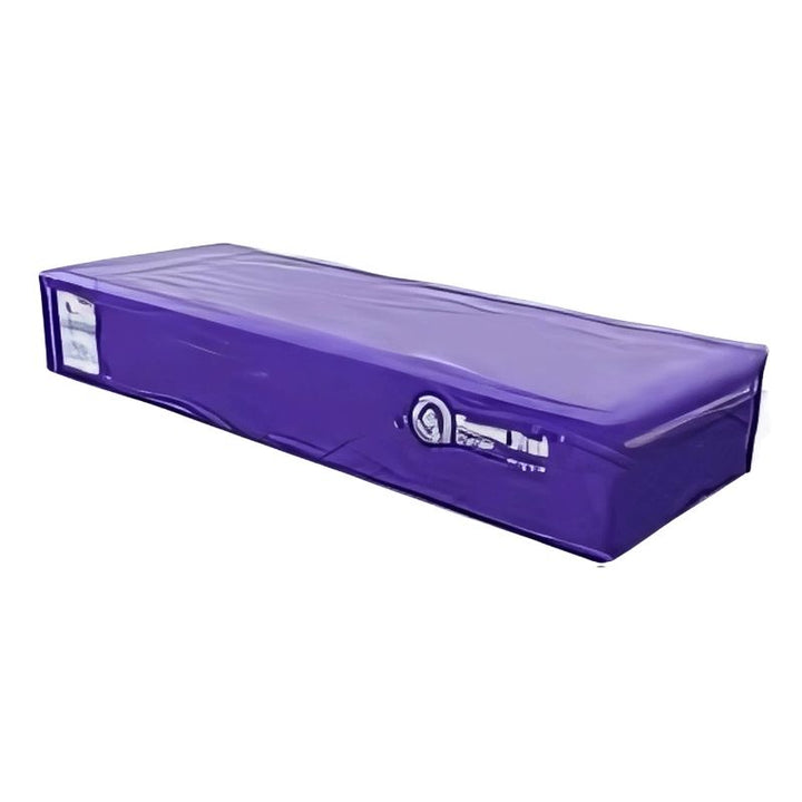 Tumbl Trak Booster Block single training block in Purple colourway showing the full 48x18x8 inch foam gymnastics spotting block profile with Velcro connection edges