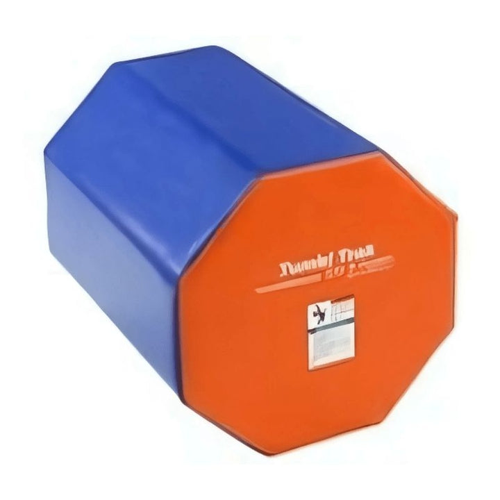 Tumbl Trak Octagonal Tumbler in Primary Rainbow colourway showing the bold red, blue, green, orange, and yellow colour design available for gymnastics skill training and obstacle course use