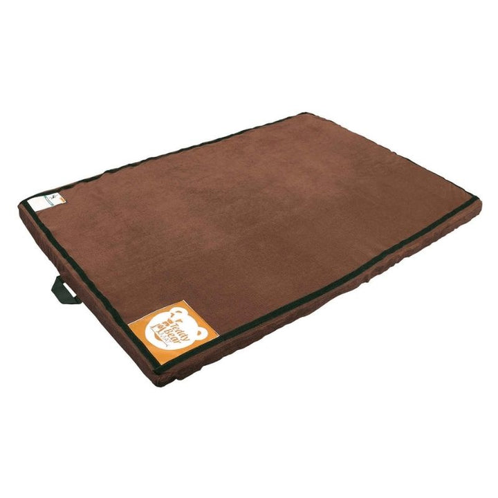 Tumbl Trak Teddy Bear Mat Mama Bear size showing the 4ft x 6ft x 3in light-density soft foam gymnastics topper mat used as a standalone soft play surface, stacked mat topper, or sting mat alternative in gyms and sensory rooms
