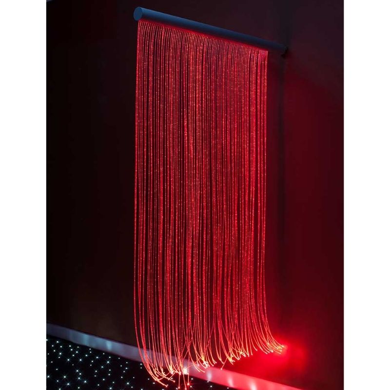 UFO Fibre Optic Sensory Wall Cascade cantilever mounting bracket showing secure wall installation and multi-position flexibility