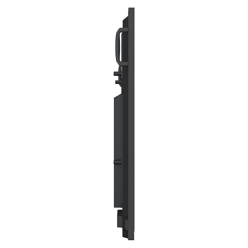 ViewSonic ViewBoard IFP6550 65" interactive flat panel, right side profile showing integrated transport handle