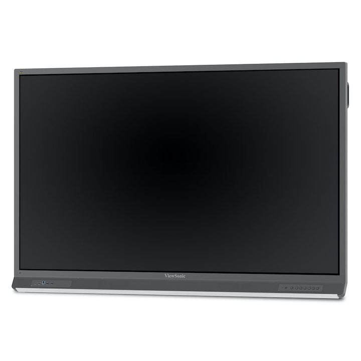 ViewSonic ViewBoard IFP6552-2ED 65-inch interactive display front-left angle showing integrated soundbar and display panel