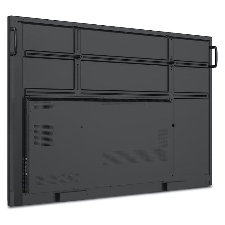 ViewSonic ViewBoard IFP7550 75" interactive display, rear left angle showing connection panel layout