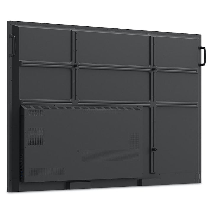 ViewSonic ViewBoard IFP8650 86" interactive display, rear left angle showing connectivity panel