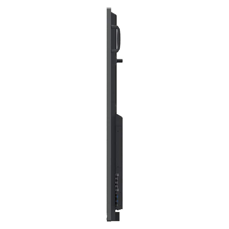 ViewSonic ViewBoard IFP8650 86" interactive display, left side profile showing handle and panel depth