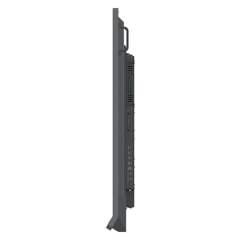 ViewSonic ViewBoard IFP8652-2ED 86-inch interactive flat panel side-left profile with built-in transport handles