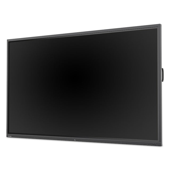 ViewSonic ViewBoard IFP9850 98" 4K interactive flat panel, front left angle for large-scale classroom and institutional use